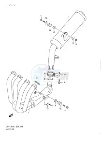 GSF-1250 BANDIT EU drawing MUFFLER