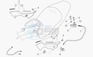 Breva V 1100 IE IE drawing Saddle-central bod