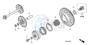 CBF1000SA France - (F / ABS CMF) drawing STARTING CLUTCH