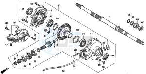 TRX300FW FOURTRAX 300 4X4 drawing FINAL DRIVEN GEAR