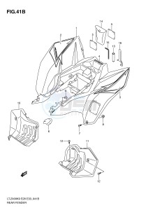 LT-Z400 (E28-E33) drawing REAR FENDER (LT-Z400L0)