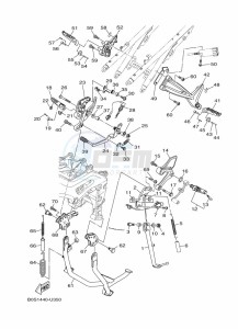 TRACER 900 GT MTT850D (B1JD) drawing STAND & FOOTREST