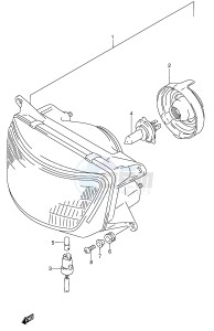 RF600R (E2) drawing HEADLAMP (MODEL S)