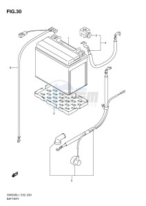 SV650S (E2) drawing BATTERY (SV650SL1 E2)