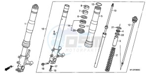 CBR600RRA Europe Direct - (ED / 2ED) drawing FRONT FORK