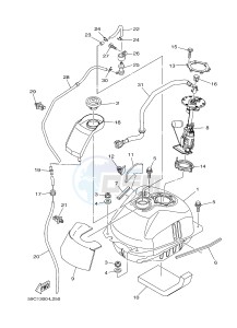 XP500 T-MAX 530 (59C8) drawing FUEL TANK