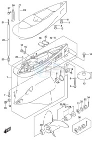 DF 250AP drawing Gear Case S/N 610001 to 610591