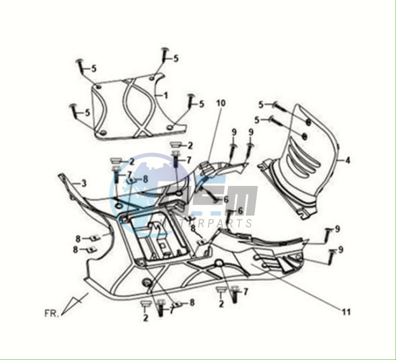 FOOTREST / FRAME COWLING