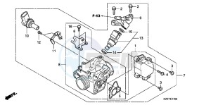 CBF125MD CBF125M UK - (E) drawing THROTTLE BODY