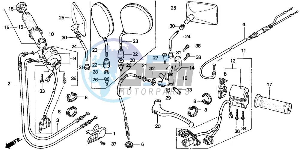 SWITCH/CABLE (VT1100CV/CW/C2)