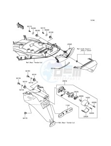 ZZR1400 ABS ZX1400FFF FR GB XX (EU ME A(FRICA) drawing Taillight(s)