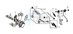 GTS 125 drawing CENTRAL STAND / SIDE STAND