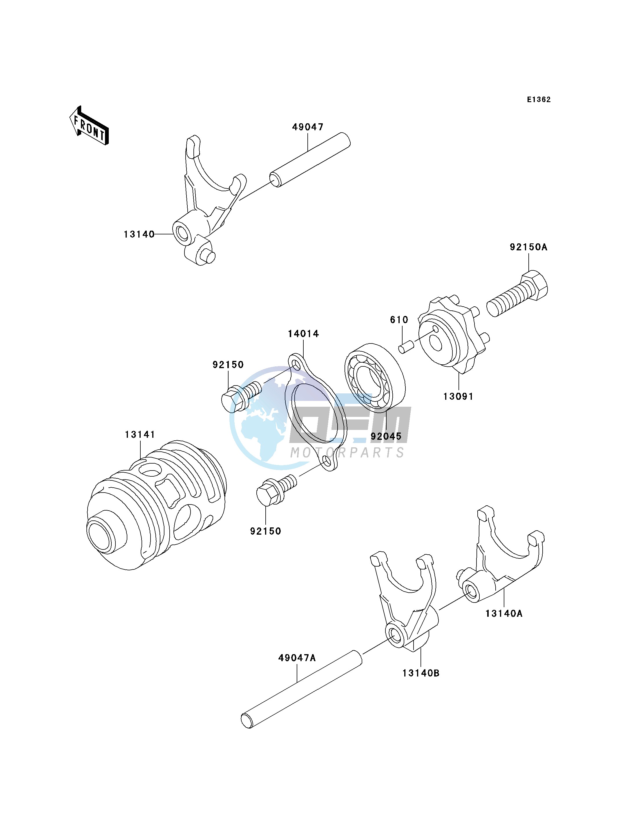 GEAR CHANGE DRUM_SHIFT FORK-- S- -