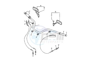 XVS A DRAG STAR CLASSIC 650 drawing STEERING HANDLE - CABLE