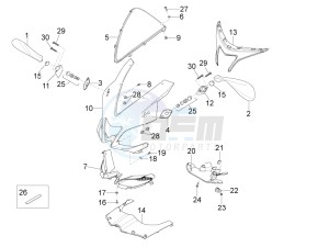 RS 125 RS REPLICA 4T E4 ABS (APAC) drawing Front fairing