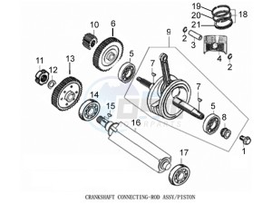 STX 150 drawing Cylinder - Piston - Wrist pin unit