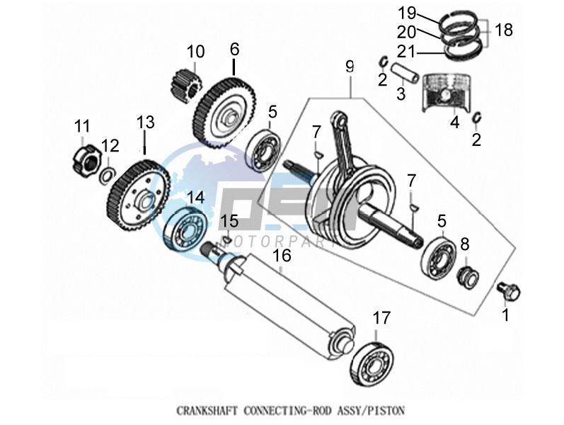 Cylinder - Piston - Wrist pin unit