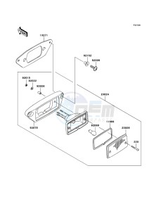 KVF360 4x4 KVF360A7F EU GB drawing Taillight(s)