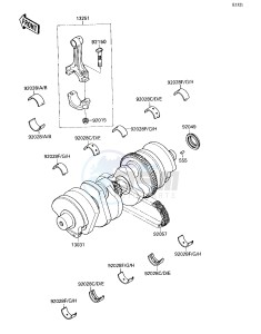 ZX 750 H [NINJA ZX-7] (H2) [NINJA ZX-7] drawing CRANKSHAFT