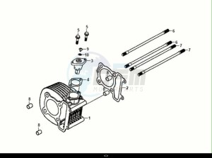 SYMPHONY S 125 (XF12W1-EU) (E5) (M1) drawing CYLINDER