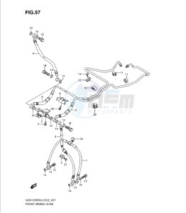 GSX1250 FA drawing FRONT BRAKE HOSE