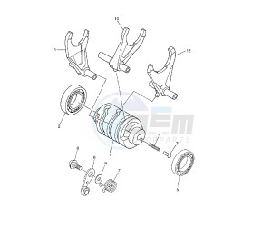 WR F 450 drawing SHIFT CAM AND FORK