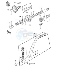 KE 125 A [KE125] (A7-A8) [KE125] drawing KICKSTARTER MECHANISM -- 80-81 A7_A8- -