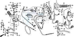 TRX500FPEB drawing HANDLE LEVER/ SWITCH/ CABLE