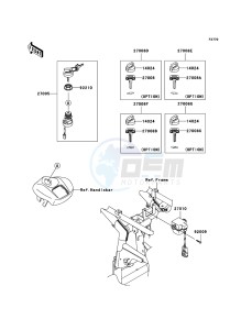 KFX700 KSV700B8F EU drawing Ignition Switch