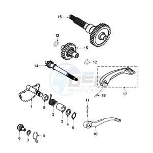 FOX LN BN drawing DRIVE SHAFTS / KICKSTARTER