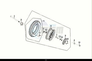 ORBIT III 50 (XE05W2-EU) (E5) (M1) drawing FRONT WHEEL