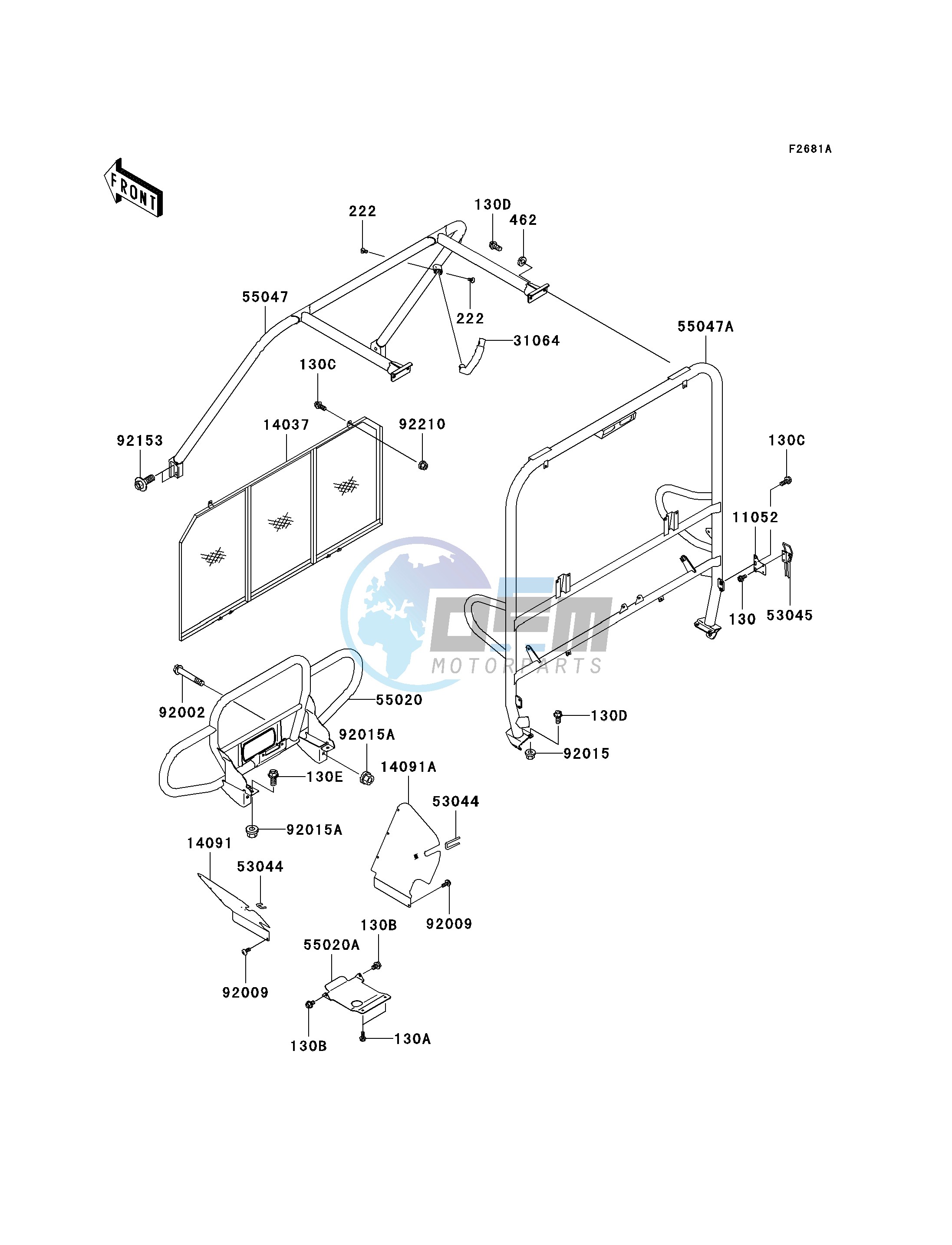 GUARDS_CAB FRAME-- KAF620-E4_E5- -