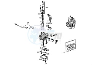 SENDA SM X-TREM - 50 cc drawing CARBURETOR