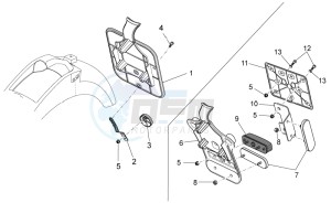 V7 CafÃ¨ 750 drawing Rear body II- Plate holder