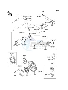 KFX700 KSV700-A2 EU drawing Starter Motor