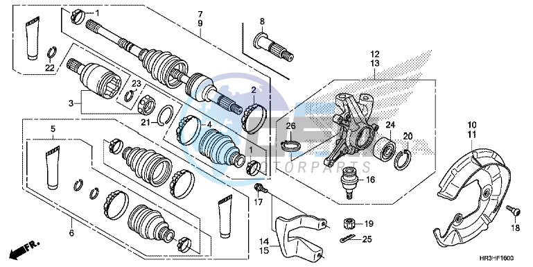 FRONT KNUCKLE/FRONT DRIVE SHAFT