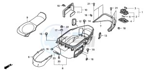 FJS600D 400 SILVER WING drawing LUGGAGE BOX