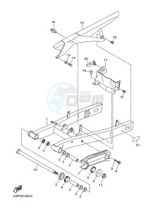 XJ6F ABS 600 DIVERSION F (ABS) (1DG3) drawing REAR ARM