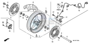 CBR1000RA9 U / ABS drawing FRONT WHEEL