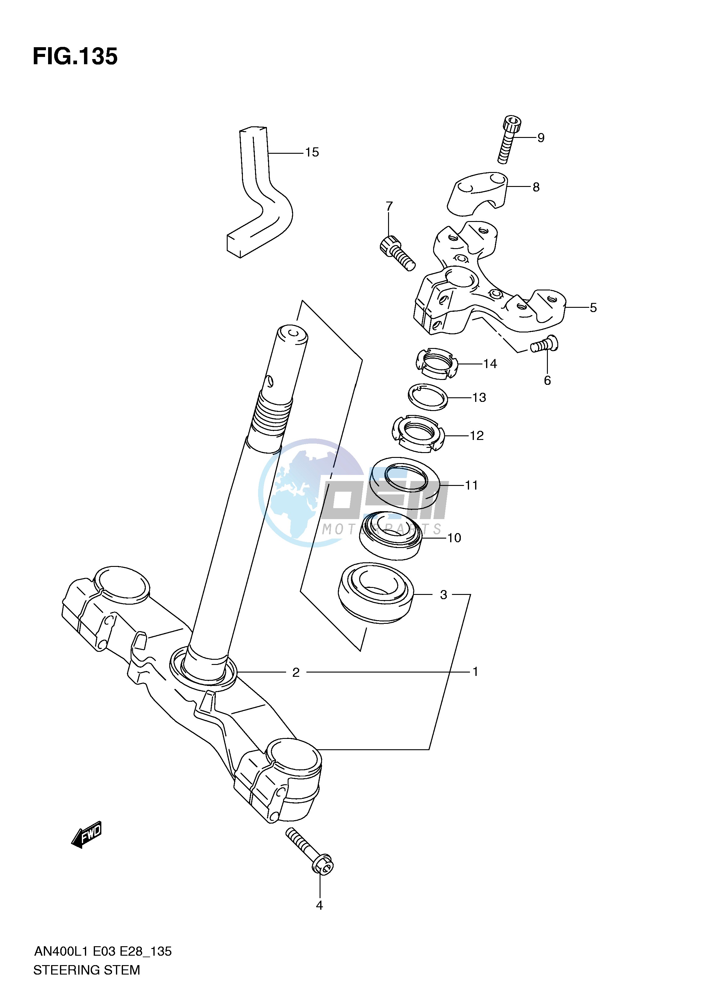 STEERING STEM (AN400L1 E33)