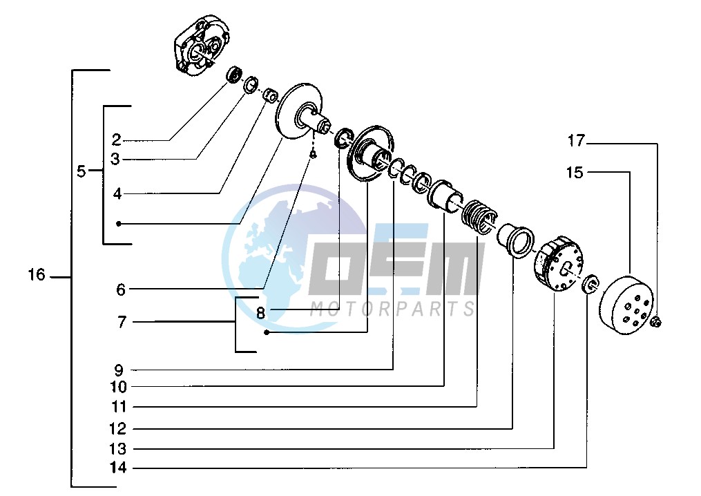 Driven pulley