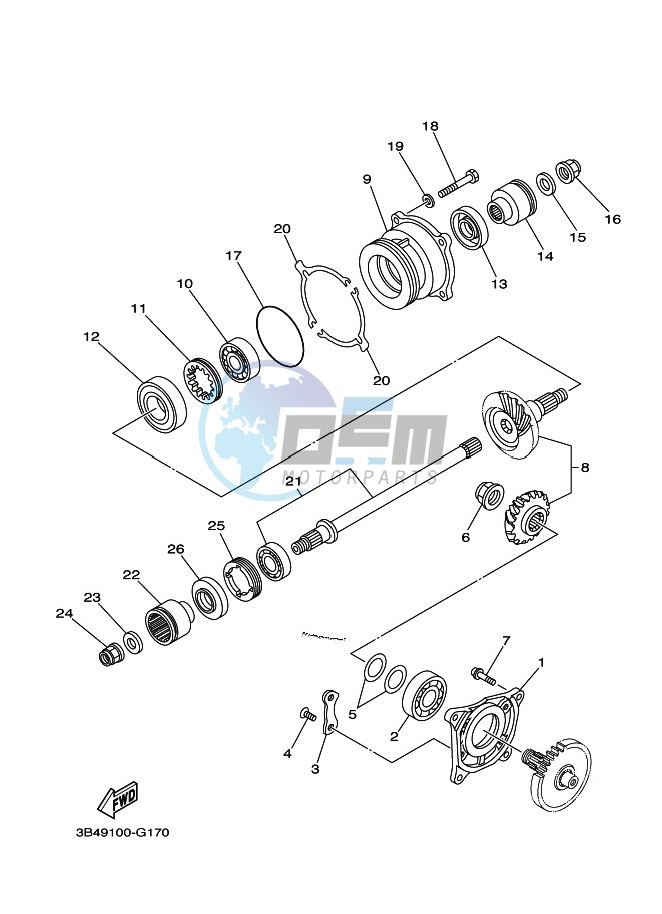 MIDDLE DRIVE GEAR