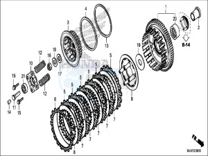 CBR500RAH CBR500R ED drawing CLUTCH