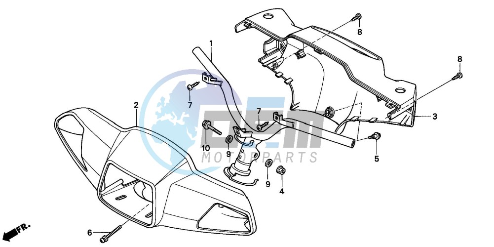 STEERING HANDLE/ HANDLE COVER (1)