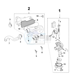 VIVA 3 L 2T A drawing CARBURETTOR