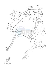 YP250R X-MAX 250 X-MAX 250 (1YS9 1YS9 1YS9) drawing SIDE COVER