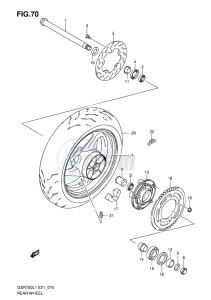 GSR750 EU drawing REAR WHEEL