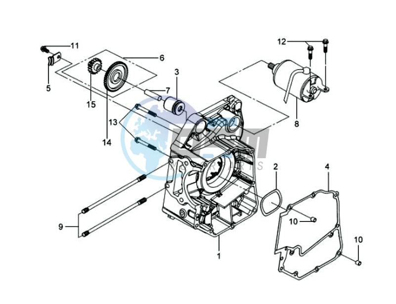 CRANKCASE RIGHT / START MOTOR