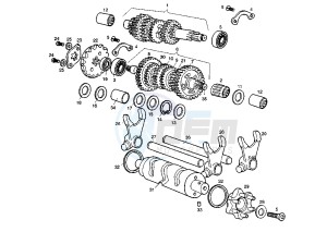 SENDA R - 50 cc drawing GEAR BOX