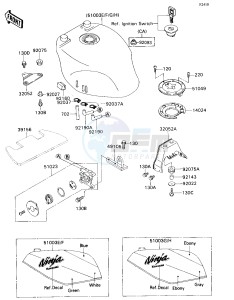 ZX 750 H [NINJA ZX-7] (H1) [NINJA ZX-7] drawing FUEL TANK